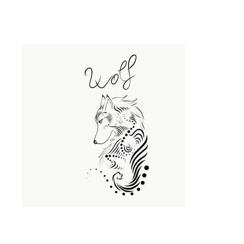my wolf draw, tatto