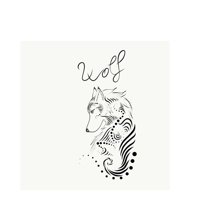 my wolf draw, tatto