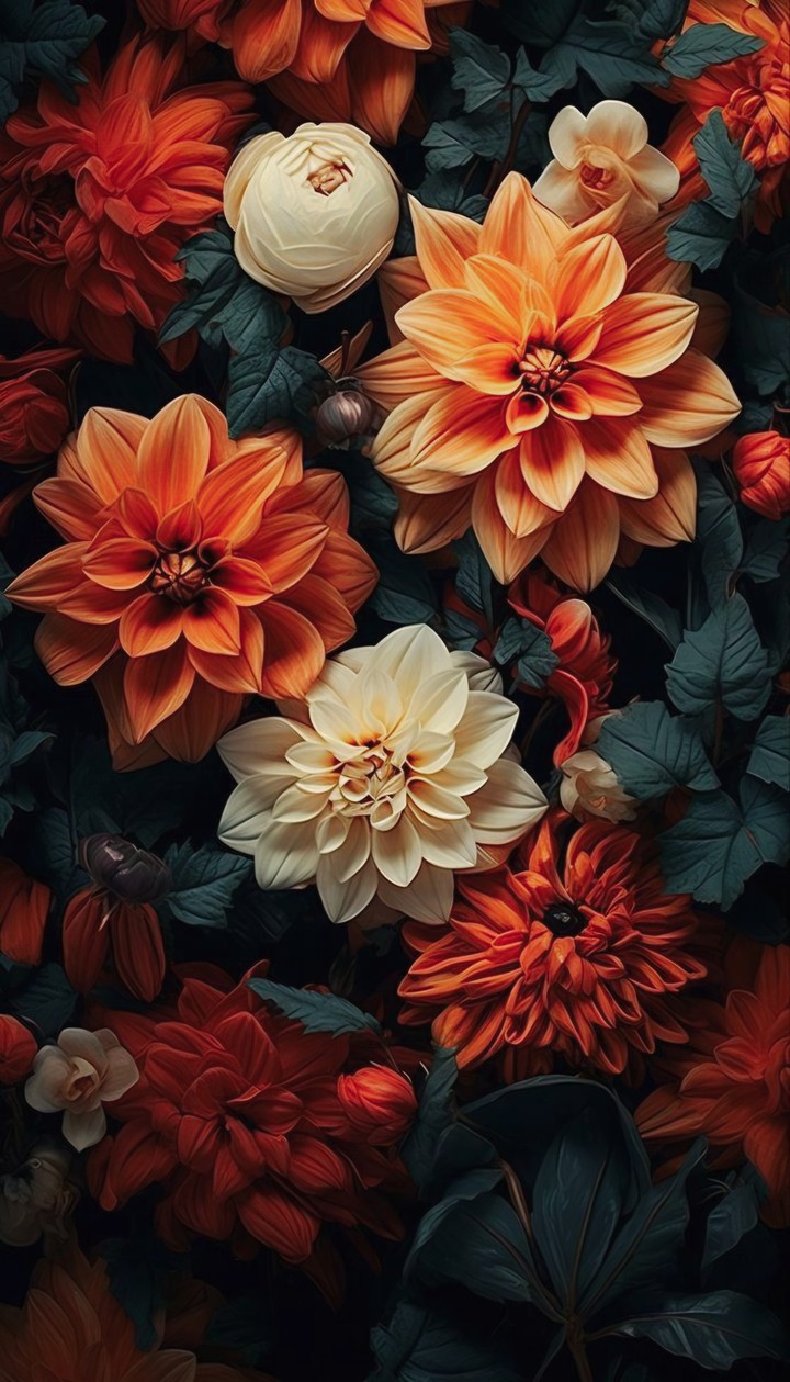 AUTUMN ORANGE FLOWERS