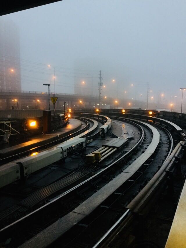 Foggy day in Toronto, Canada