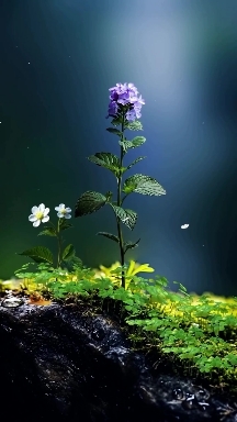 Butterflies & flower