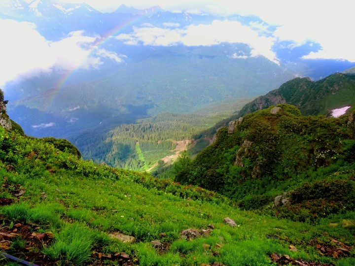 After a rain in mountains