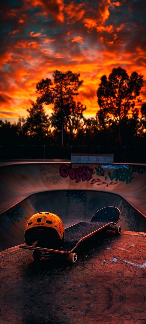 sfondi skateboarding, dusk