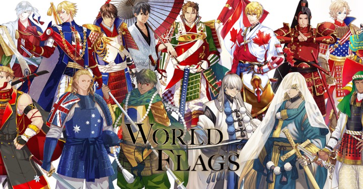 World Flags - anime warriors