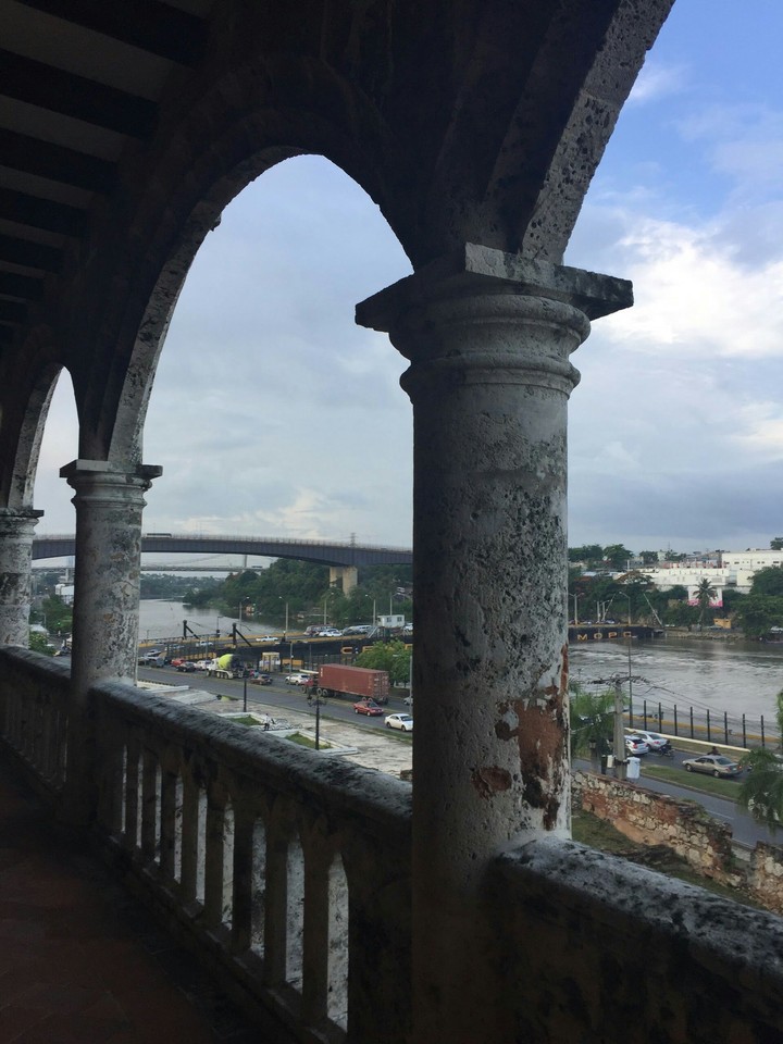 city view from a rustic historical house