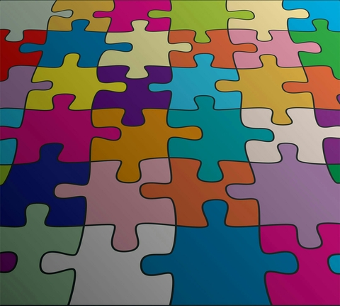 Colorful Puzzle Pieces Wallpaper