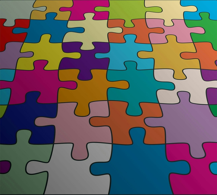 Colorful Puzzle Pieces Wallpaper