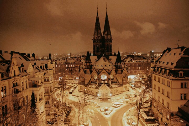 snowy night