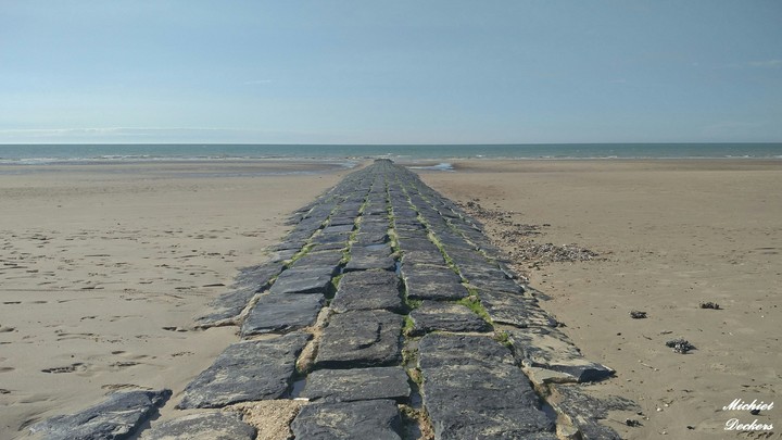 Breakwater and beach