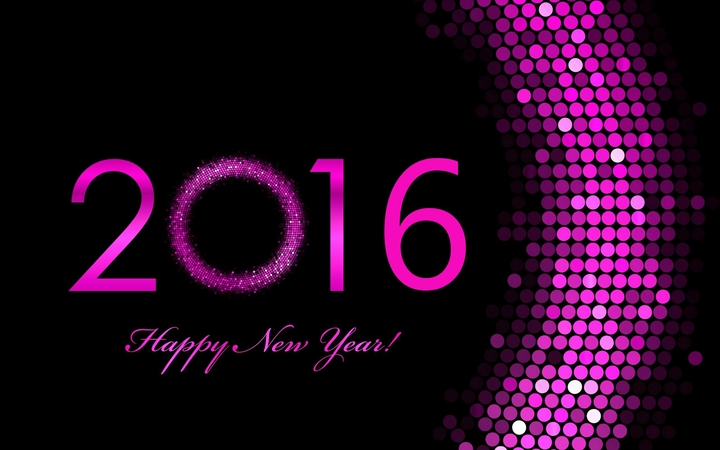 happy new year 2016 purple text
