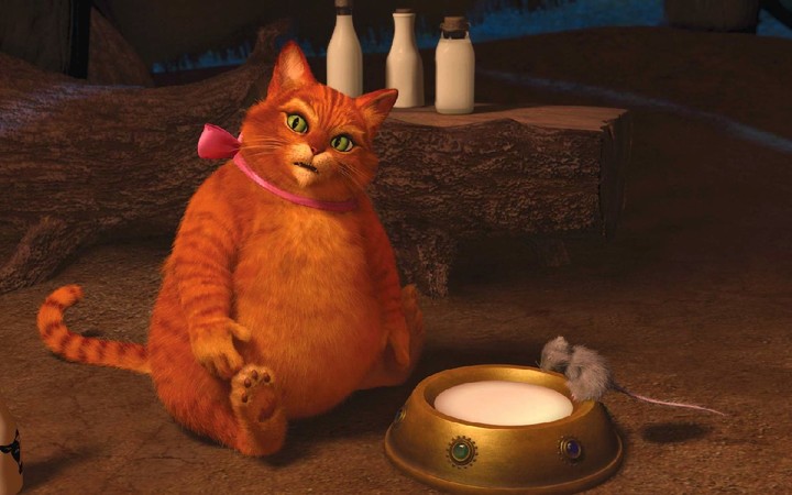 Katze mit Maus