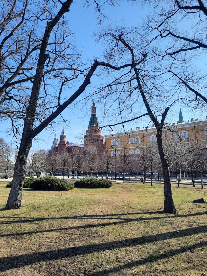Александровский сад, апрель