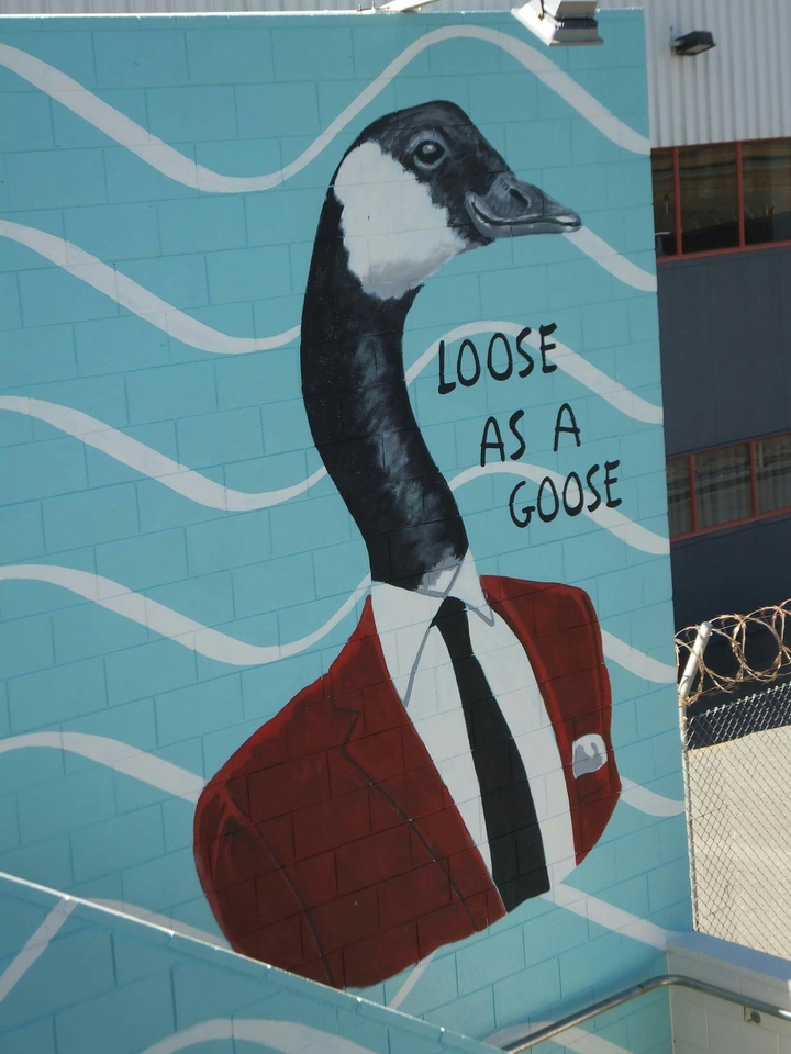 Goose in a suit