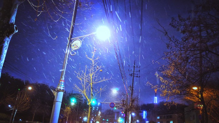 a blue night