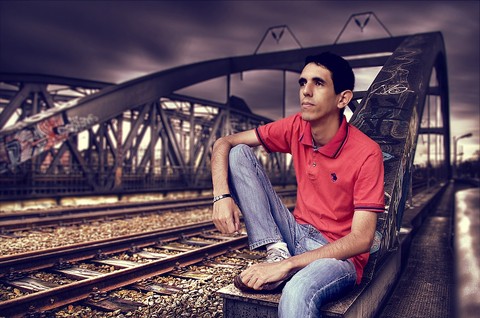 Sitting on the bridge