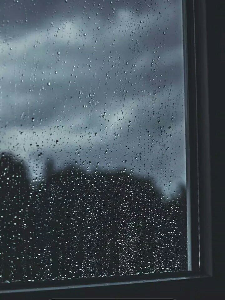 Rain drops on window