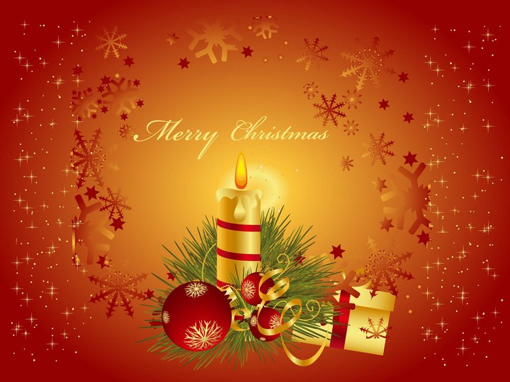 Merry Christmas candle
