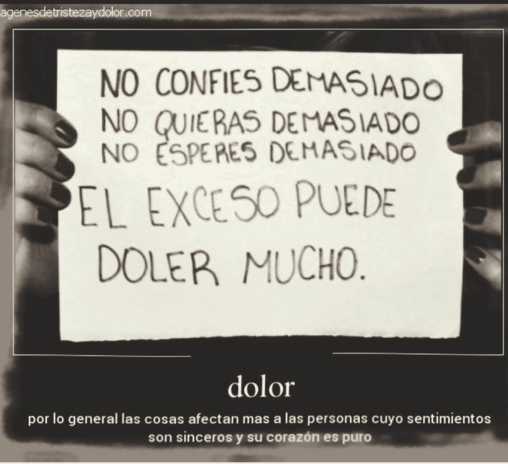 tristeza y dolor