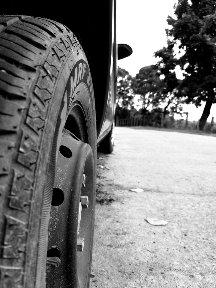 Black and white