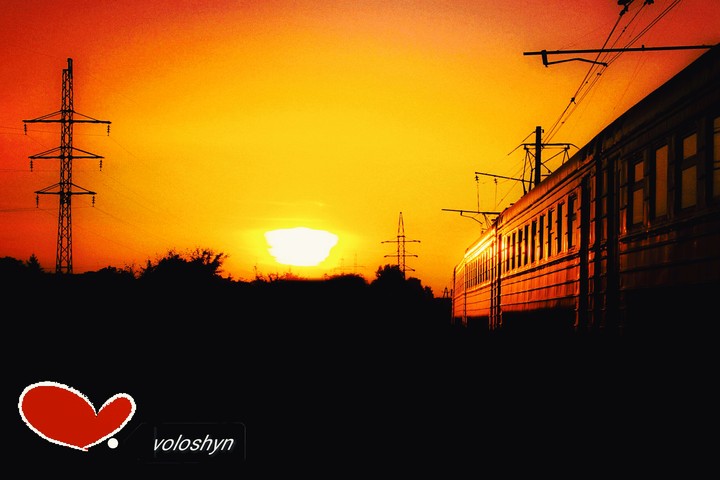 Stryi puesta del sol