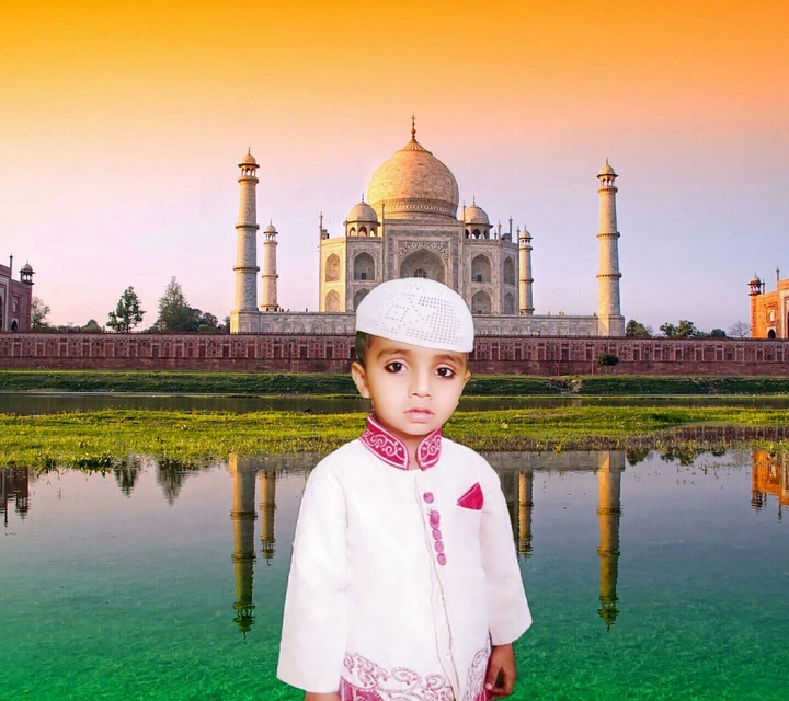 My Nephew At Tajmahal