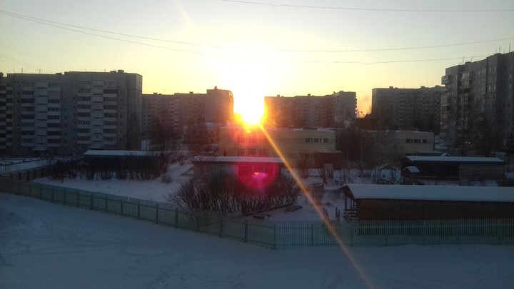 sun and sky in the evening