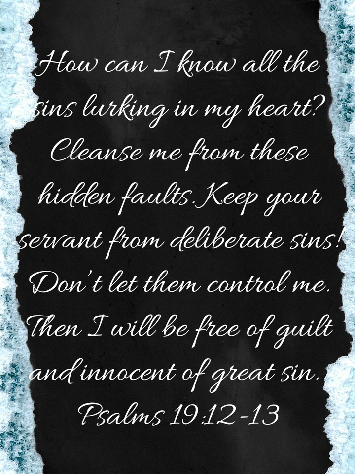 Psalm 19:12-13