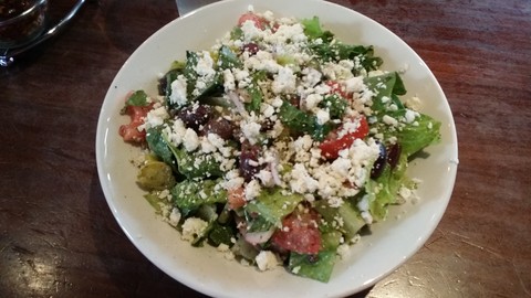 Greek salad, one of my favorites.