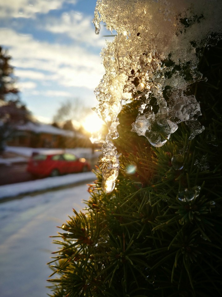 Ice in the sun