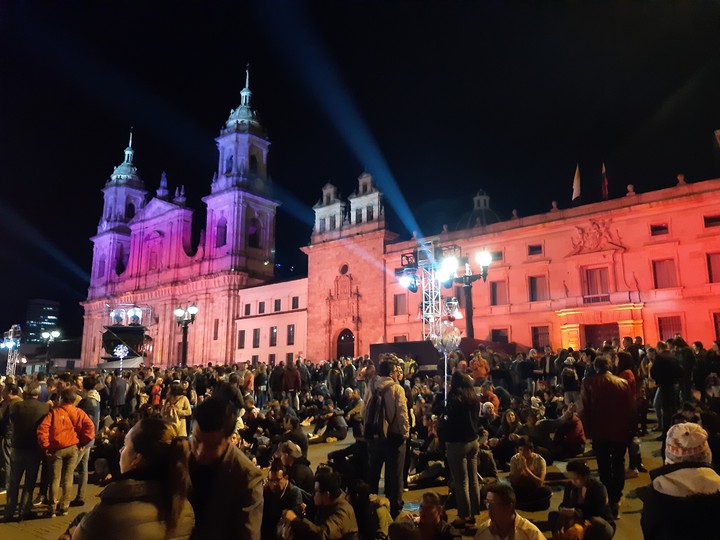 Centro de Bogotá nocturno