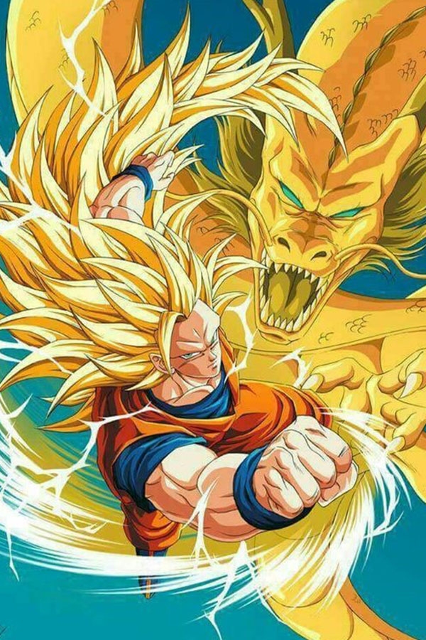 ssj 3 goku Dragon punch.