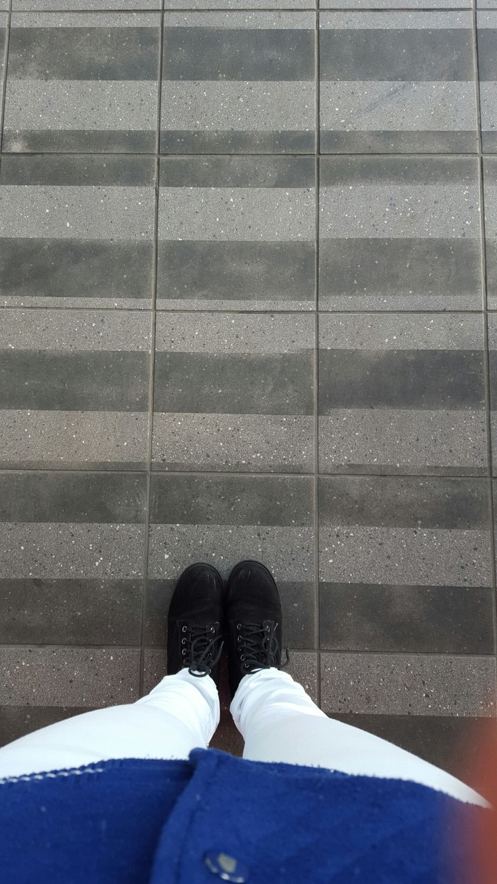 Shoes on pavement