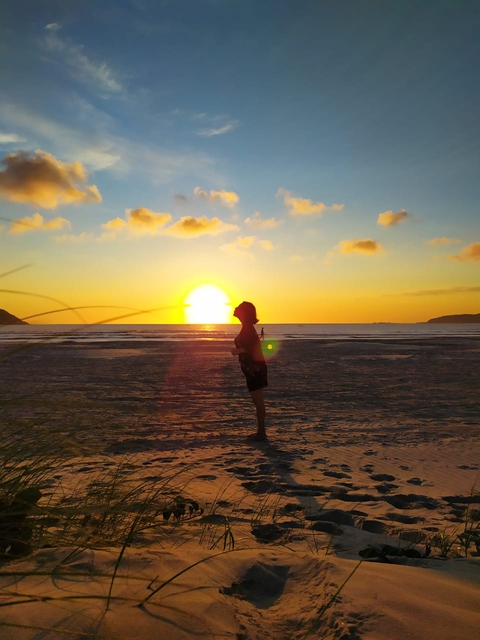 pôr do sol aqui