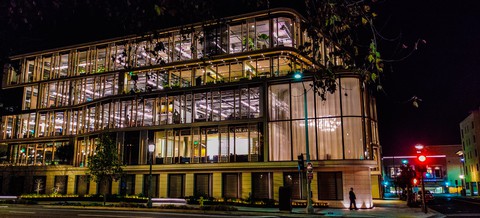 building at night