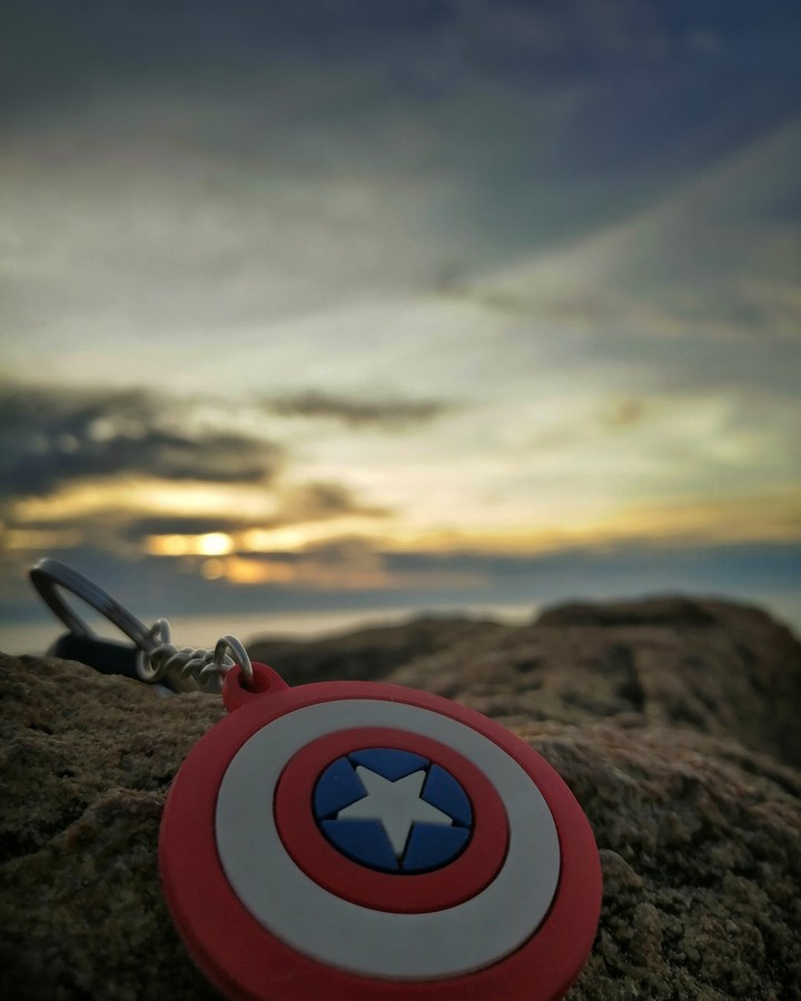Shield by the beach