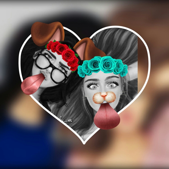 2 girls snapchat effect