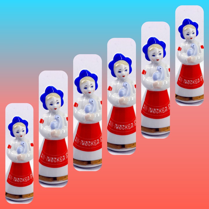 Collage. Statuette