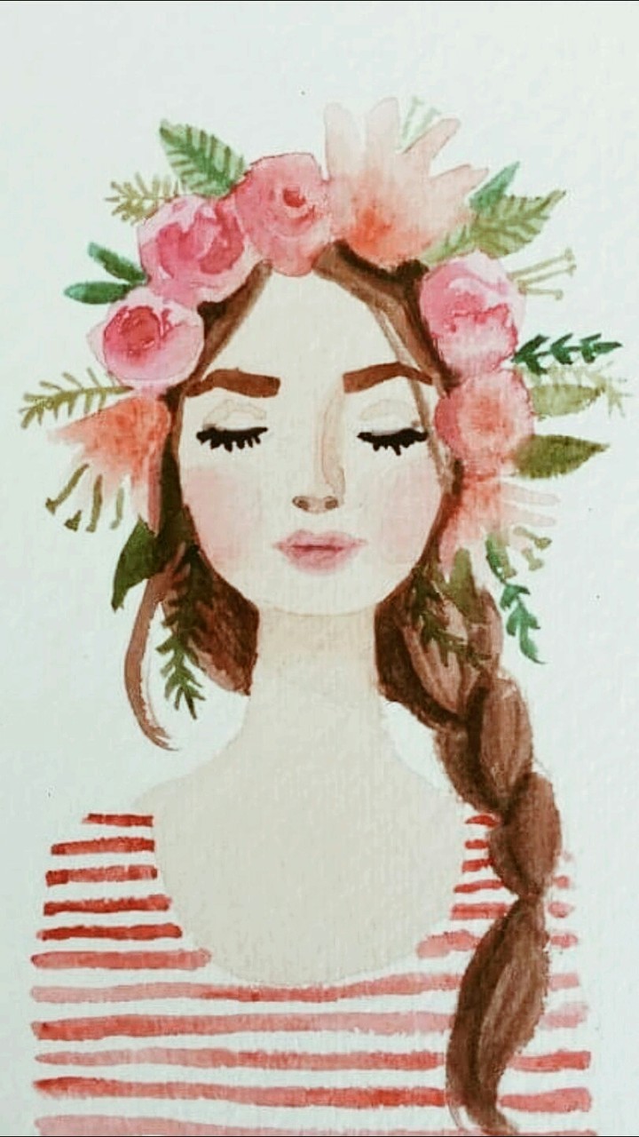 cute floral girl