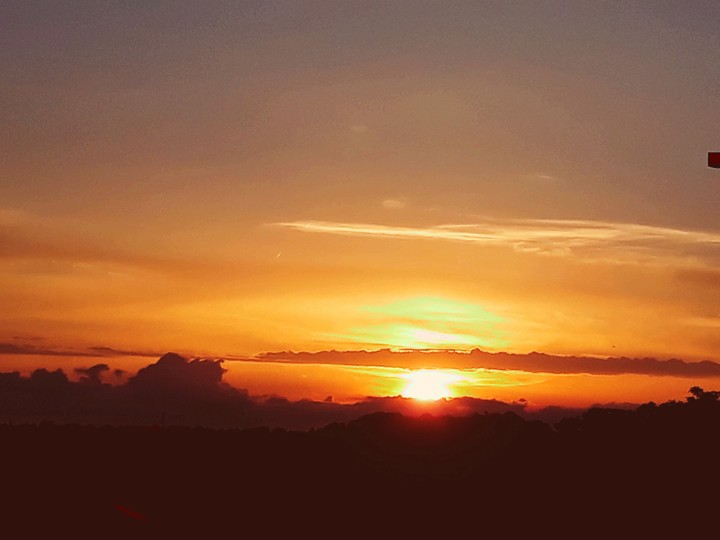 The Sun goes down.