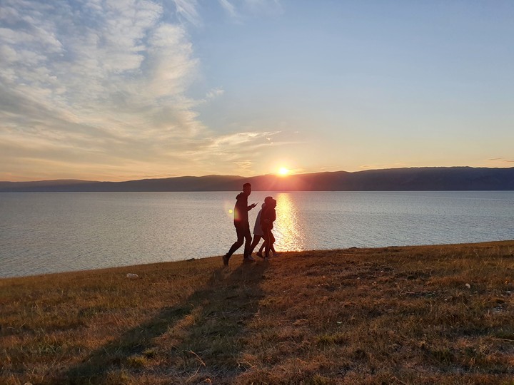 sunset baikal