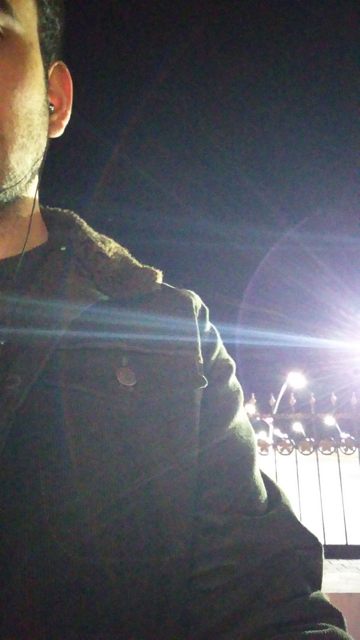 Listen the music at night