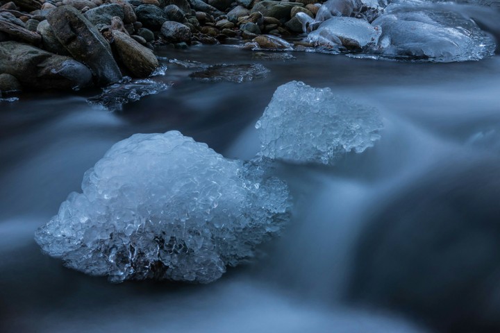Ice in the stream