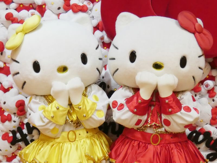 Hello Kitty & her sister Mimmy