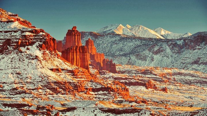 red mountains