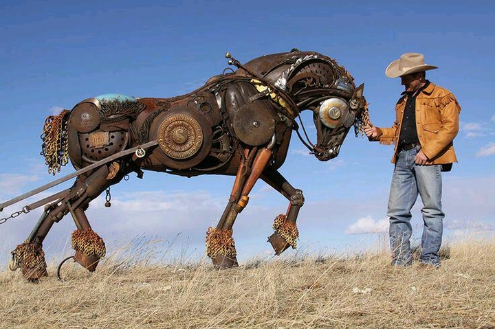 metal horse