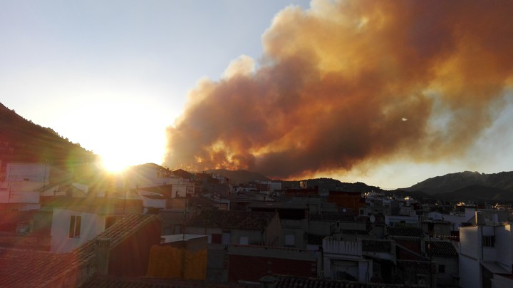 Incendio en la montaña