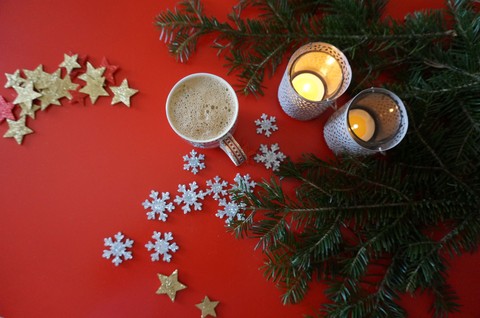 Coffee and candles...