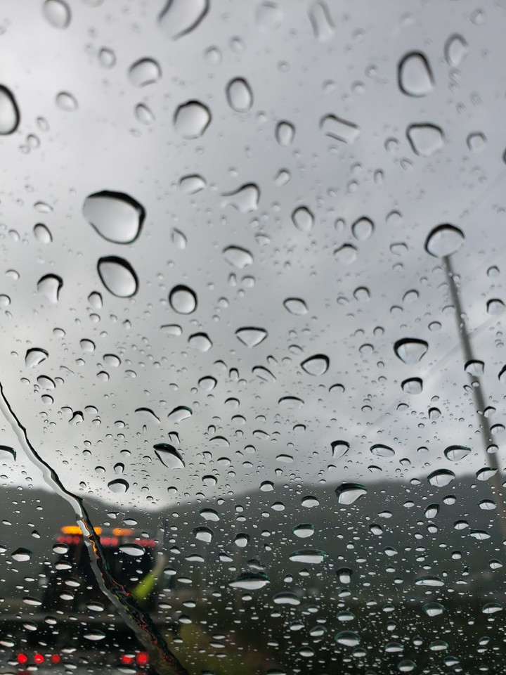 flat tire on a rainy day