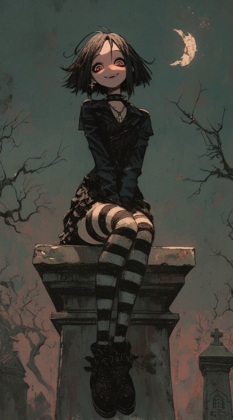 CREEPY GOTHIC GIRL