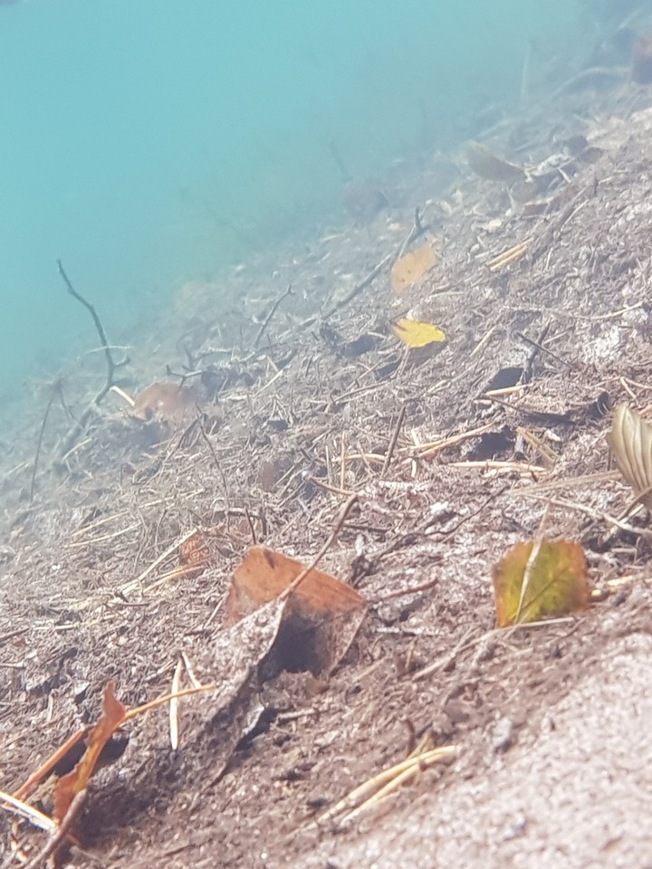 under water
